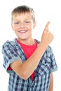 Young boy posing on white background Royalty Free Stock Photo