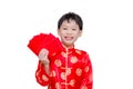 Young boy with red packet money