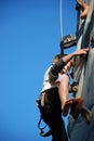 Young Boy Rock Climbing Royalty Free Stock Photo