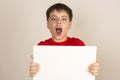 Young boy with sign Royalty Free Stock Photo