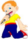 Young boy singing Royalty Free Stock Photo