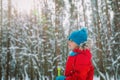 Young boy ski in winter nature, seasonal sport Royalty Free Stock Photo