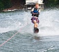 Young Boy Slalom Skier Royalty Free Stock Photo