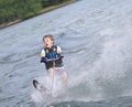 Young Boy Slalom Skier Royalty Free Stock Photo