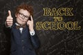 Young boy student having fun. Back to school concept Royalty Free Stock Photo