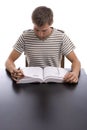 Young boy studying Royalty Free Stock Photo