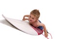 Young boy surfing