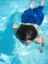 Young boy swimming Royalty Free Stock Photo