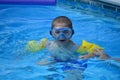 Young Boy Swimming Goggles Royalty Free Stock Photo