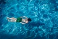 Young Boy Underwater Pool Royalty Free Stock Photo
