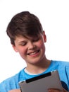 Young boy with a tablet