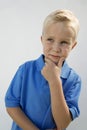 Young Boy Thinking Royalty Free Stock Photo