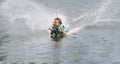 Young boy wakeboarding Royalty Free Stock Photo