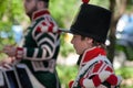 Young boy in a War of 1812 re-enactment Royalty Free Stock Photo