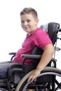 Young boy in wheelchair Royalty Free Stock Photo