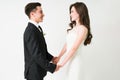 Young boyfriend and girlfriend marrying