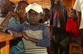 Young boys in a classroom in Rwanda.