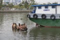 Young boys at Saigon river