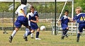 Young Boys Soccer Spotting the Ball Royalty Free Stock Photo