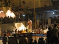 Young Brahmin priests conduct aarti