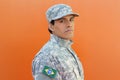 Young Brazilian army soldier portrait