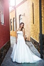 Young Bride in an Alleyway Royalty Free Stock Photo