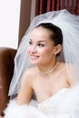A young bride looking forward Royalty Free Stock Photo
