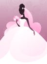 Young bride silhouette