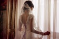 Young bride waiting for her groom Royalty Free Stock Photo