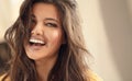 Young brunette woman with amazing smile Royalty Free Stock Photo