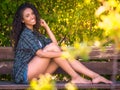 Young brunette woman with perfect smile Royalty Free Stock Photo