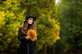 Young woman portrait in autumn color Royalty Free Stock Photo