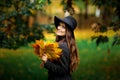 Young woman portrait in autumn color Royalty Free Stock Photo