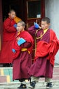Young buddhist monk in ulan bator in mongolia Royalty Free Stock Photo