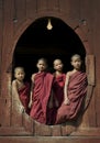 Young Buddhist Monks 1 Royalty Free Stock Photo