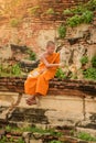 Young Buddhist novice monk Royalty Free Stock Photo