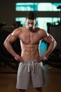 Young builder Posing In The Gym Royalty Free Stock Photo