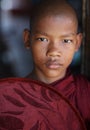 Young Burmese Buddhist novice in Mandalay, Myanmar