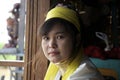 Young burmese women with rings around her neck