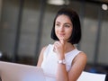 Young busines woman with notebook Royalty Free Stock Photo