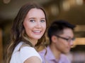 Young busines woman in office Royalty Free Stock Photo