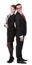 Young Business Couple- Back on Back Royalty Free Stock Photo