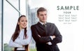 Young Business couple outdoors. Royalty Free Stock Photo