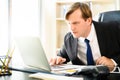 Young business man are busy working in the office Royalty Free Stock Photo