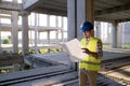 Young business man construction site engineer Royalty Free Stock Photo