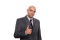 Young business man going thumbs up Royalty Free Stock Photo