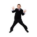 Young business man jumping Royalty Free Stock Photo