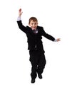 Young business man jumping Royalty Free Stock Photo