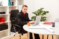 Young business man in office Royalty Free Stock Photo