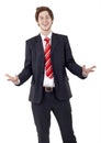 Young business man with open arms Royalty Free Stock Photo
